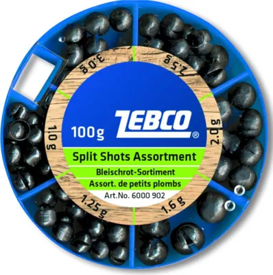 Produktbild von Zebco Bleischrot Sortiment Posenblei Angelblei grob 100g