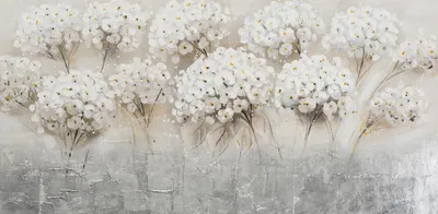 Produktbild von ARTUNIVERSE Leinwandbild Feld mit Chrysanthemen 70 x 140 cm