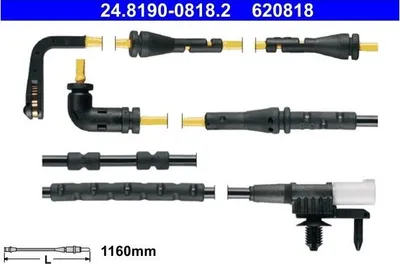 Produktbild von ATE 24.8190-0818.2 Warnkontakt Bremsbelagverschleiß 1160mm Vorne für LAND ROVER Range Rover Evoque (L538) Discovery Sport (L550) DISCOVERY SPORT VAN