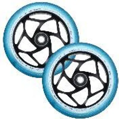 Immagine prodotto di Ruote per monopattino - Blunt - Tri Bearing Nero/Turchese - 120 mm x 30 mm - Curb Skateboards