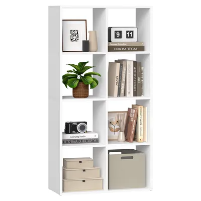 Produktbild von VASAGLE Standregal mit offenen Fächern, 4 Ebenen Würfelregal, Bücherregal für Wohnzimmer, Schlafzimmer, Homeoffice, weiß