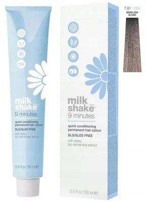 Immagine prodotto di Milk Shake 9 Minutes - Colore permanente a effetto balsamo - Tonalità: 7.81 Biondo cenere moka - 100 ml