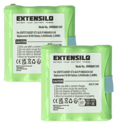 Produktbild von EXTENSILO 2x Akku kompatibel mit Switel WTF735, WTF732 Funkgerät, Walkie Talkie (800 mAh, 4,8 V, NiMH)