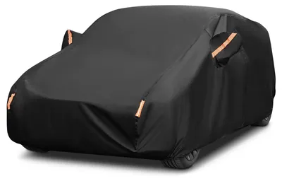 Produktbild von Auto-Vollgarage - Universal für SUV und Limousine - Wasserdicht, Schutz vor Regen und Schnee - UV-Schutz - Reißverschluss - 460 cm - Schwarz