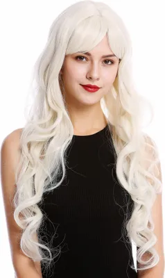Produktbild von WIG ME UP Perücke Superlang Locken Pony Blond Perlblond GFW501-60