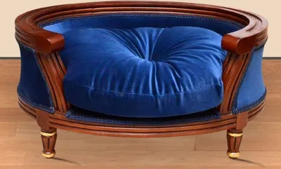 Produktbild von Casa Padrino Barock Hundebett Royal Blau / Braun / Gold - Barock Hundemöbel - Barock Tiermöbel - Möbel im Barockstil