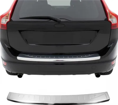 Image de Protection Seuil de Pare-chocs Arriére pour Volvo XC60 2013-2017 Acier Inox