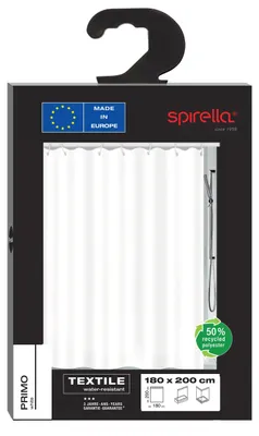 Produktbild von Spirella Primo, Einfarbig, Polyester, Weiß, 1800 mm, 2000 mm