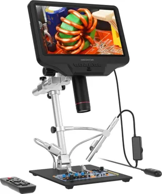 Image de Microscope numérique, écran 10,1 pouces, enregistrement vidéo 1080P, AD409PRO-ES