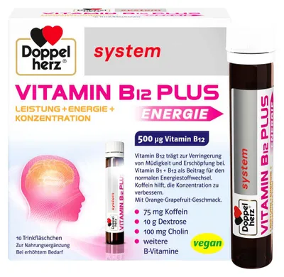 Produktbild von Doppelherz Vitamin B12 Plus 10 Ampullen à 25 ml