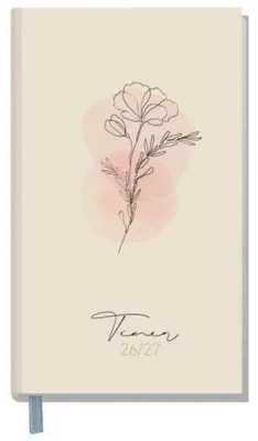 Image de Éditions Häfft® 11124-9 Éditions Häfft® Agenda scolaire slim Dainty Flower août 2026 - septembre 2027 rose, 1 pièce