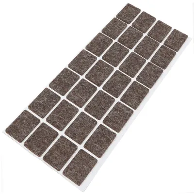 Produktbild von Adsamm® | 28 x Woll-Filzgleiter | 20x30 mm | Braun | rechteckig | 3 mm starke selbstklebende Möbelgleiter aus echtem Wollfilz