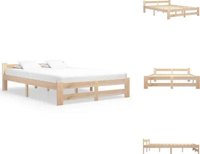 Produktbild von vidaXL Massivholzbett Kiefer 140x200 cm - Betten & Bettgestelle