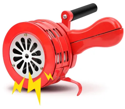 Immagine prodotto di Sirena portatile manuale - Colore: rosso - Livello sonoro: 120 dB - Ideale per emergenze e attività