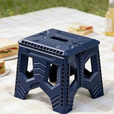 Productafbeelding van Omgoods - Opvouwbare Trapstoel 26.5cm - Draagbare Kruk tot 125 kg voor Thuis, Keuken en Buiten