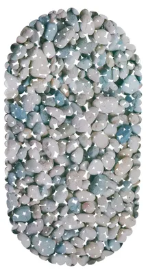 Image de Tapis de baignoire Relaxdays aspect pierre, tapis de bain antidérapant avec ventouses, tapis antidérapant lavable, 36 x 68 cm, couleur naturelle
