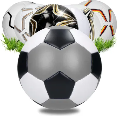 Obrázok produktu pre Futbalová lopta "Champion" - futbalová lopta pre deti a dospelých - veľkosť 5 ideálna na strieľanie gólov - lopta na tréning v hale aj vonku - pestrofarebná
