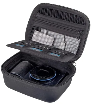 Obrázok produktu pre Puzdro na fotoaparát Solidchoice pre model Canon PowerShot V1, vyrobené zPolyuretánkože, v čiernej farbe