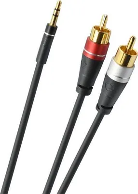 Produktbild von OEHLBACH D1C33190, 3.5mm, Männlich, 2 x RCA, Männlich, 1 m, Schwarz
