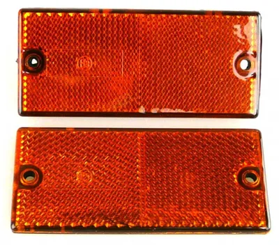Produktbild von Rückstrahler 90x40mm Reflektor orange Schraube Paar Katzenauge Seitenstrahler