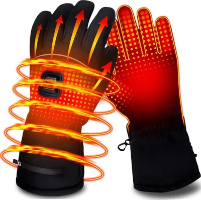 Produktbild von Beheizte Handschuhe, Beheizte Handschuhe für Damen und Herren, Winddicht, Wasserdicht, Warm, Geeignet zum Skifahren, Reisen, Motorrad und Radfahren
