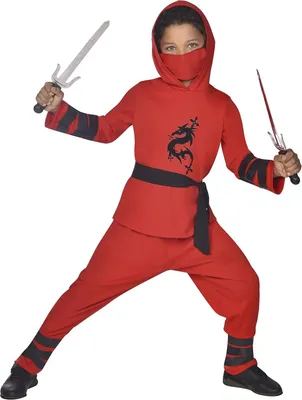 Immagine prodotto di Costume da guerriero ninja rosso per bambini