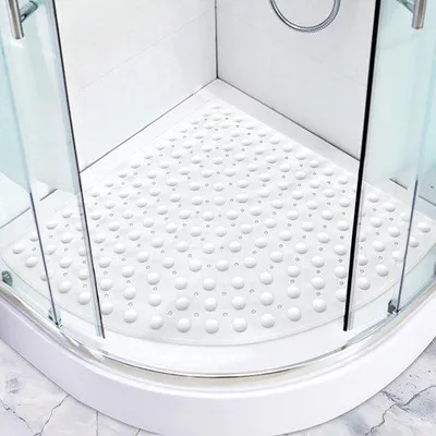 Image de Tapis de douche antidérapant, 70 x 70 cm, en forme de triangle