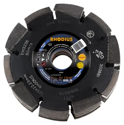 Zdjęcie produktu dla Rhodius 304504 Diamond cutting disc 125 mm 1 pc(s) Concrete
