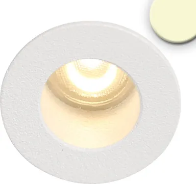 Produktbild von ISOLED LED Einbauleuchte MiniAMP weiß, 1W, 24V DC, warmweiß, rückversetzt, dimmbar