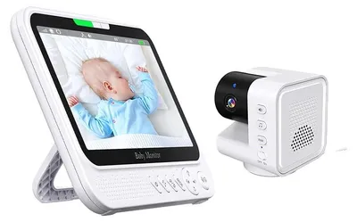 Image de Bébéphone avec vidéo HD 1080P, écran de 7 pouces, batterie de 5000 mAh, fonction de communication bidirectionnelle et vision nocturne