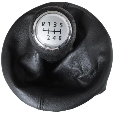Produktbild von VW T5 / T6 03-11 Silberner Schaltknauf + 6-Gang-Schaltsack