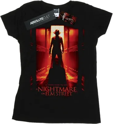 Produktbild von A Nightmare On Elm Street - "He Knows Where You Sleep" T-Shirt für Damen BI36179 (S) (Schwarz)