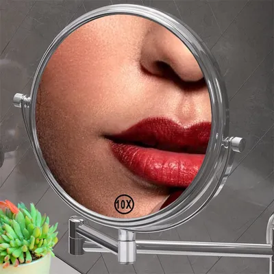 Produktbild von Mucola make-up zrcadlo 10x zvětšení kosmetické zrcadlo 20cm nástěnné zrcadlo koupelnové zrcadlo otočné koupelnové zrcadlo