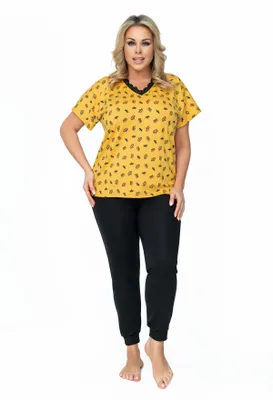 Obrázok produktu pre Donna Dámske pyžamo Queen žlté Veľkosť: 4XL