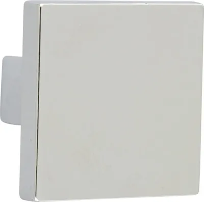 Image de Bouton de meuble Carré argent zamak H.28 x l.30 x P.30 mm