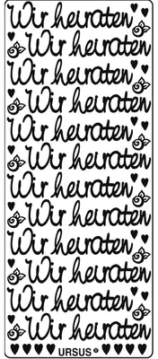 Produktbild von Kreativsticker 10x23cm Motiv 93 VE=5 Stück weiß