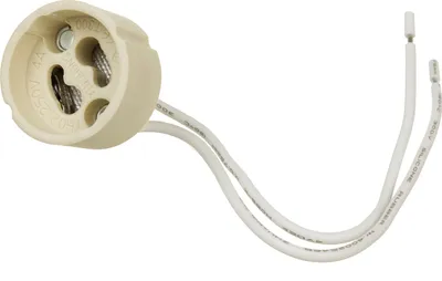 Image de Maclean MCE428 GU10 Douille de lampe céramique LED halogène 500W 250V 2A Câble en silicone résistant à la chaleur jusqu'à 180°C pour lampes LED halogènes