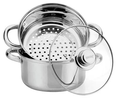 Obrázok produktu pre Rýchlovár Kinghoff KH 3318, 24 cm, 5 litrov, 3 diely, Indukcia, Nerezová oceľ