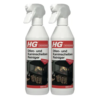 Produktbild von HG Ofen- und Kaminscheiben-Reiniger 500ml - Löst Rost, Fett und Teer (2er Pack)