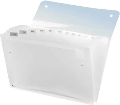Produktbild von Rexel Fächermappe ICE DIN A4 13 Fächer PP glasklar
