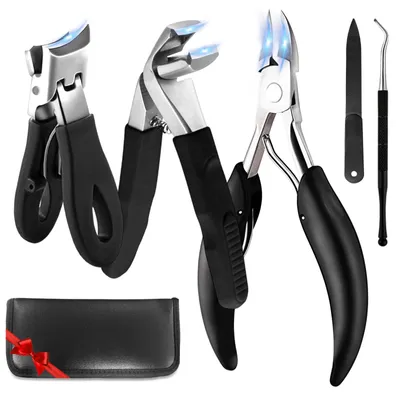 Produktbild von Nagelknipper Nagelschere Nagelzange - 5-teilig - Extra breite Öffnung - Edelstahl - Für dicke Nägel