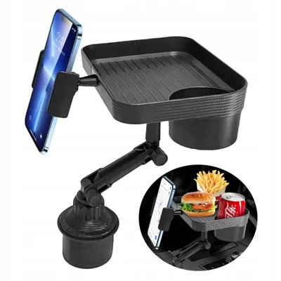 Produktbild von EDIBAZZAR | Auto-Reisetisch, Essenstablett, Tasse, Telefon, Carbon XL