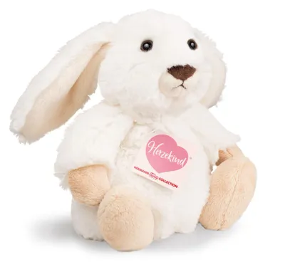 Obrázek produktu pro Teddy Hermann Bunny Poppi, plyšová hračka, měkká hračka, plyšová hračka, králík, plyš, bílá, 15 cm, 938569