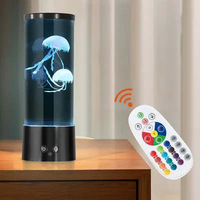 Image de Lampe méduse : lampe méduse LED, 16 couleurs, 4 modes, 3 luminosités