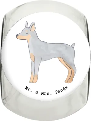 Produktbild von Mr. & Mrs. Panda Dose Dobermann Pinscher Moment L 870ml - Weiß - Geschenk, Bonbonglas, Vorratsglas, Aufbewahrungsdose, Keksdose, Dekoglas