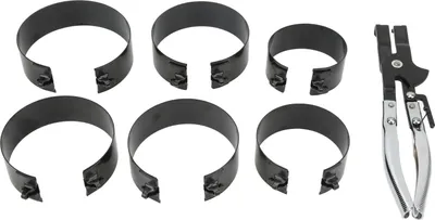 Productafbeelding van Compressor set met zuigerringen, universeel toepasbaar, 6 verschillende maten, installatietang voor reparaties, automatisch onderhoudsgereedschap
