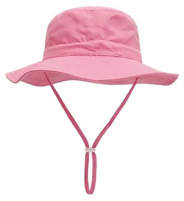 Immagine prodotto di Cappello e occhiali da sole per bambini, protezione UV UPF 50+ e ampio sottogola, cappello estivo protettivo con sottogola regolabile, cappello da spiaggia per bambine e bambini (M: 52-54 cm) - rosa