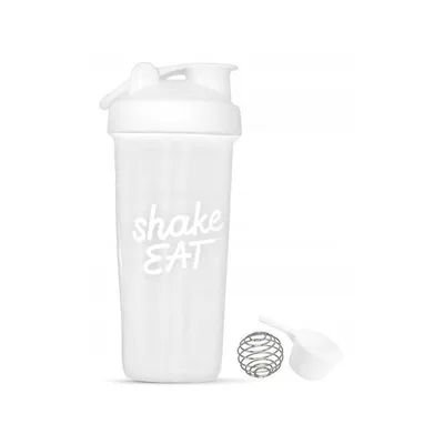 Produktbild von Shaker 600 ml | transparent-weiß | für Proteinshakes & Getränke
