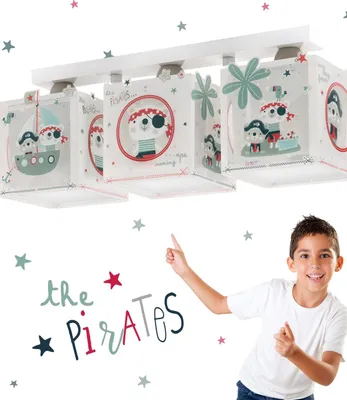Immagine prodotto di Plafoniera per bambino a 3 luci The Pirates Pirati