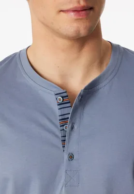 Produktbild von Schiesser Herren Schlafanzug kurz Gr. 48  blaugrau